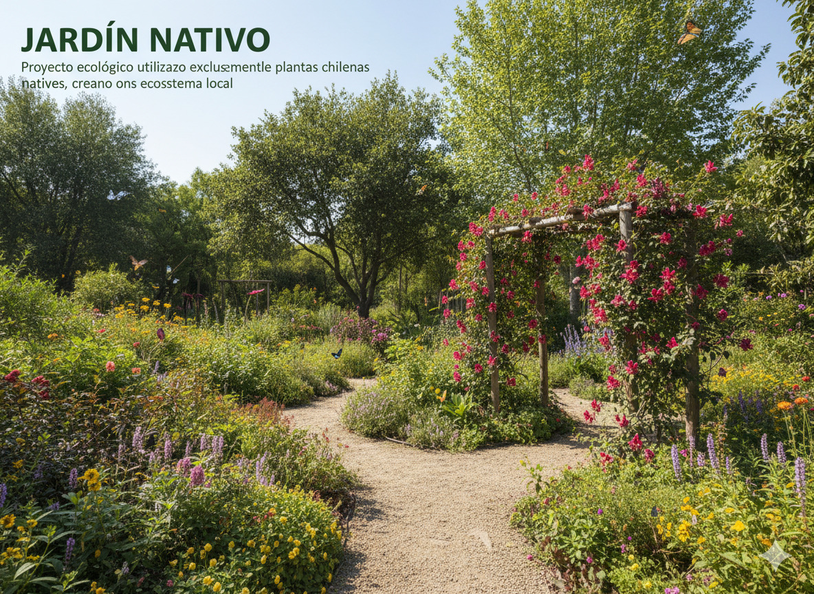 Jardín con plantas nativas